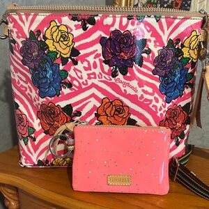 Consuela Pink and Multicolor Floral Crossbody Bag